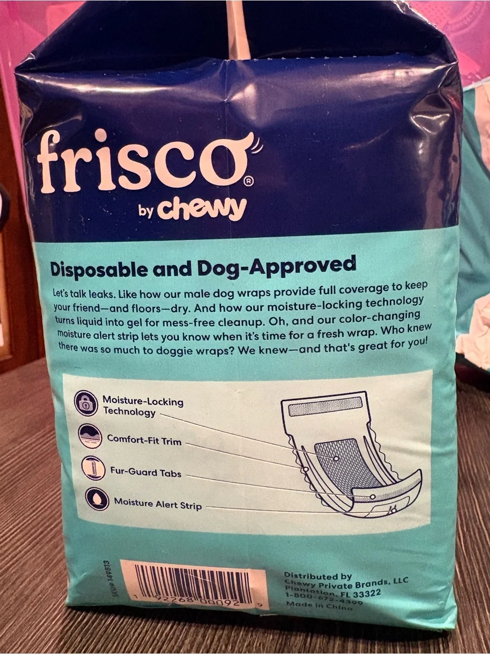 3 packages -12 in ea (36total)Chewy Disposable Male Dog Wraps - Extra Large